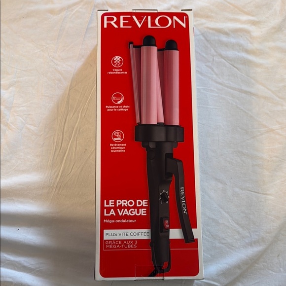 New in box Revlon Wave Master Jumbo Waver in Pink and Black - Picture 3 of 5
